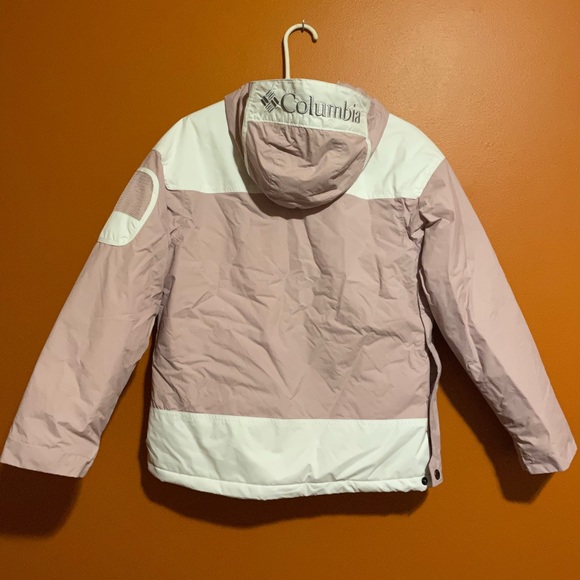 Columbia Women's Berg Lake Anorak Windbreaker Jacket Light Pink Size L - Picture 2 of 4